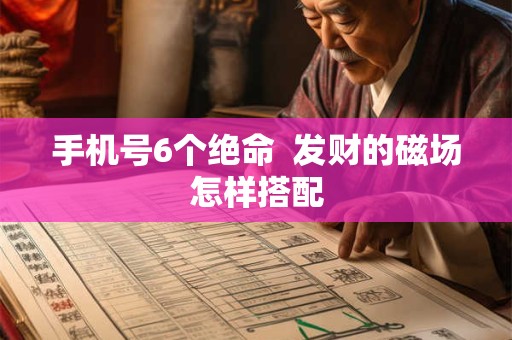 手机号6个绝命  发财的磁场怎样搭配