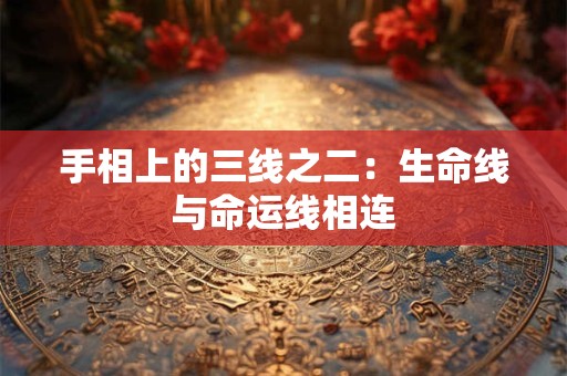 手相上的三线之二：生命线与命运线相连