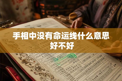 手相中没有命运线什么意思 好不好