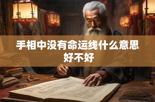 手相中没有命运线什么意思 好不好