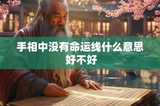 手相中没有命运线什么意思 好不好