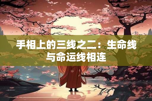 手相上的三线之二：生命线与命运线相连
