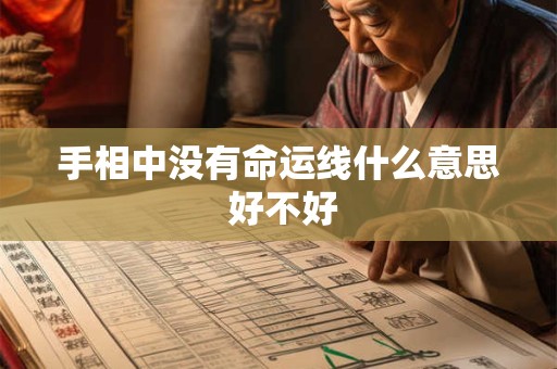 手相中没有命运线什么意思 好不好