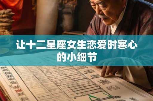 让十二星座女生恋爱时寒心的小细节