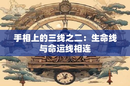 手相上的三线之二：生命线与命运线相连