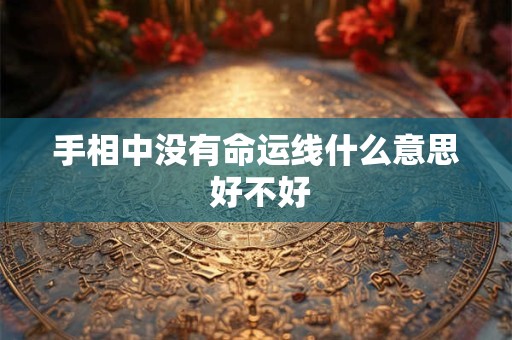 手相中没有命运线什么意思 好不好