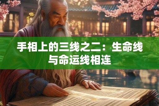 手相上的三线之二：生命线与命运线相连