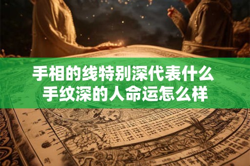 手相的线特别深代表什么 手纹深的人命运怎么样
