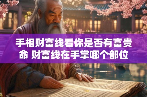 手相财富线看你是否有富贵命 财富线在手掌哪个部位