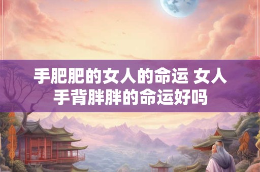 手肥肥的女人的命运 女人手背胖胖的命运好吗