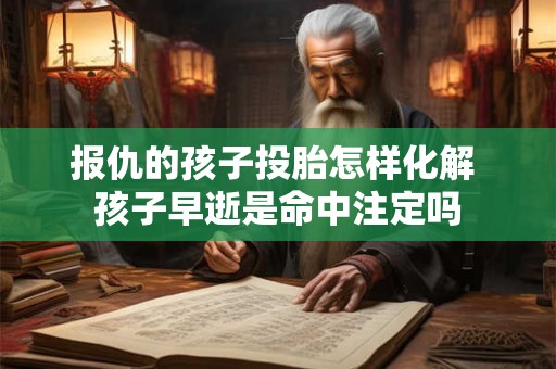 报仇的孩子投胎怎样化解 孩子早逝是命中注定吗