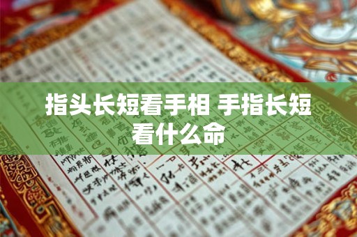 指头长短看手相 手指长短看什么命