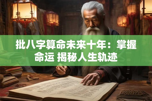 批八字算命未来十年：掌握命运 揭秘人生轨迹