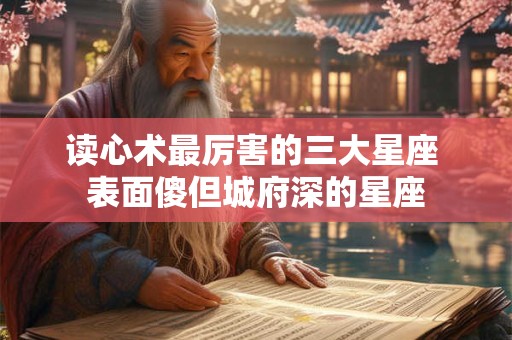 读心术最厉害的三大星座 表面傻但城府深的星座