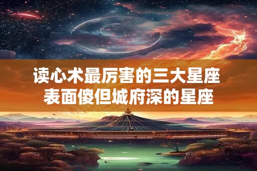 读心术最厉害的三大星座 表面傻但城府深的星座