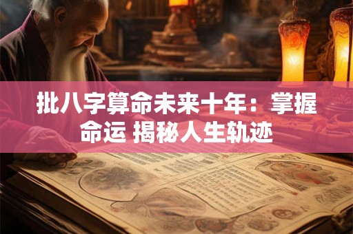 详细阅读:批八字算命未来十年:掌握命运 揭秘人生轨迹 批八字算命未来十年:掌握命运 揭秘人生轨迹