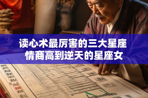 读心术最厉害的三大星座 情商高到逆天的星座女