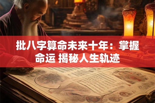 批八字算命未来十年：掌握命运 揭秘人生轨迹