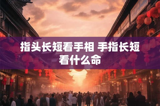 指头长短看手相 手指长短看什么命