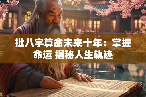 批八字算命未来十年：掌握命运 揭秘人生轨迹