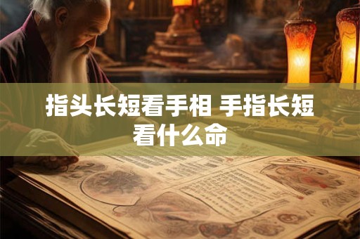 指头长短看手相 手指长短看什么命