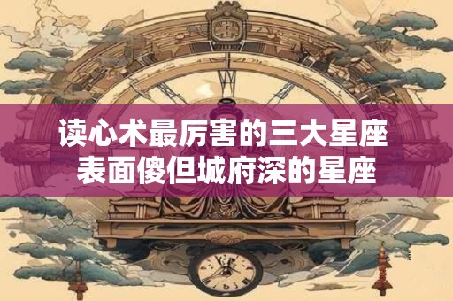 读心术最厉害的三大星座 表面傻但城府深的星座