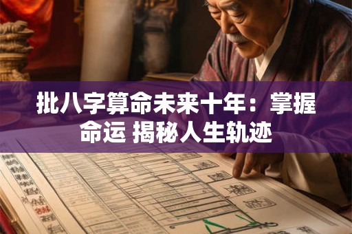 批八字算命未来十年：掌握命运 揭秘人生轨迹