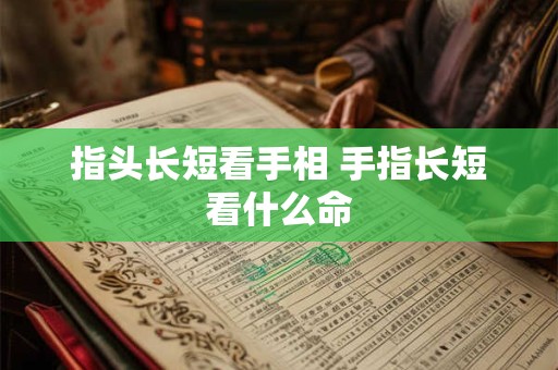 指头长短看手相 手指长短看什么命