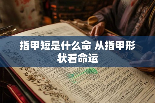 详细阅读:指甲短是什么命 从指甲形状看命运 指甲短是什么命 从指甲形状看命运
