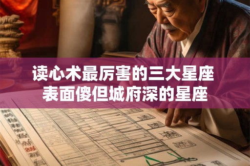 读心术最厉害的三大星座 表面傻但城府深的星座