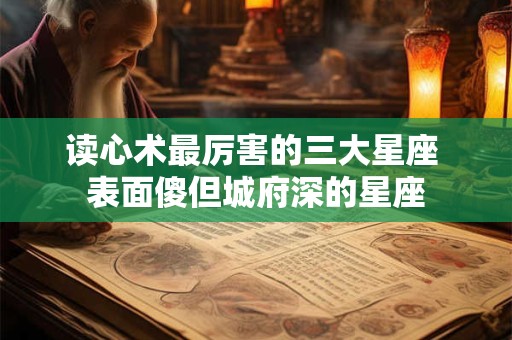 读心术最厉害的三大星座 表面傻但城府深的星座