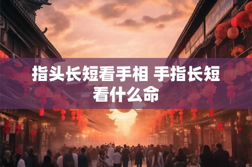 指头长短看手相 手指长短看什么命