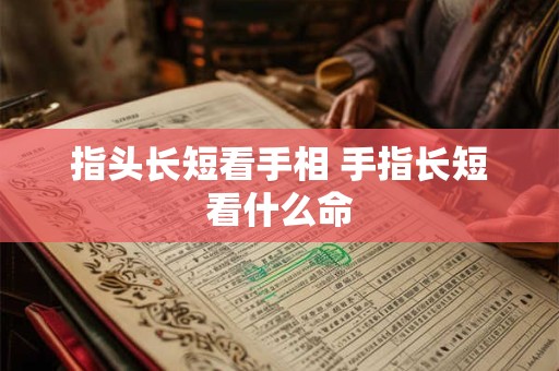 指头长短看手相 手指长短看什么命
