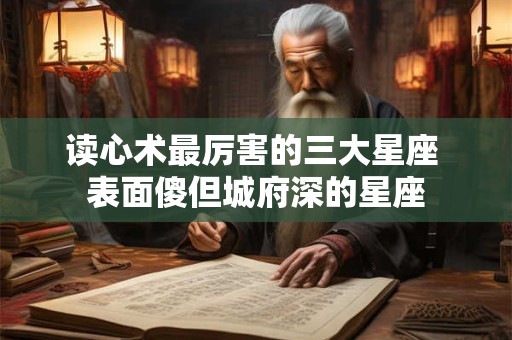 读心术最厉害的三大星座 表面傻但城府深的星座