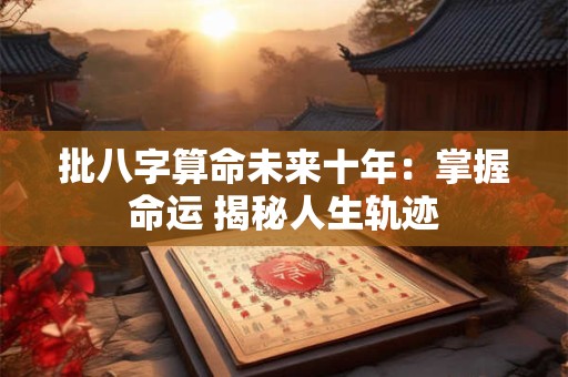 批八字算命未来十年：掌握命运 揭秘人生轨迹