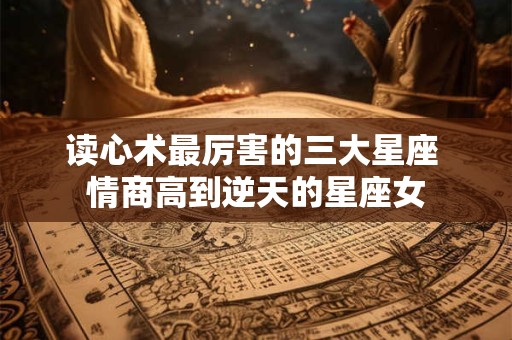 读心术最厉害的三大星座 情商高到逆天的星座女