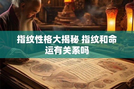 指纹性格大揭秘 指纹和命运有关系吗