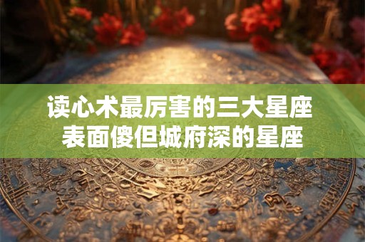 读心术最厉害的三大星座 表面傻但城府深的星座