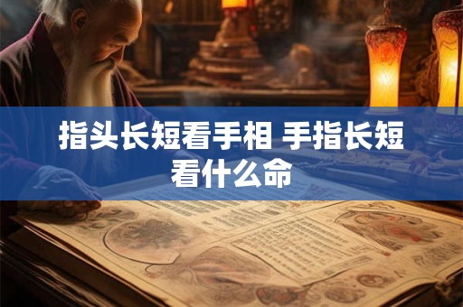 指头长短看手相 手指长短看什么命