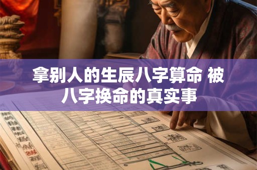 拿别人的生辰八字算命 被八字换命的真实事