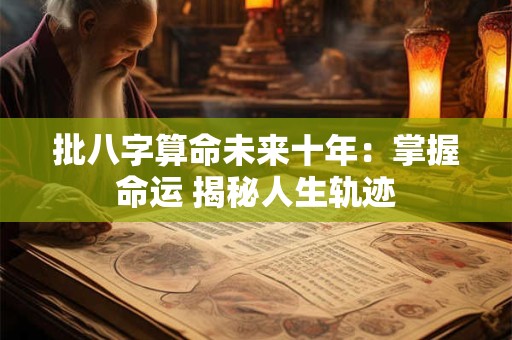 批八字算命未来十年：掌握命运 揭秘人生轨迹