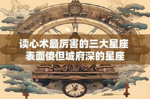 读心术最厉害的三大星座 表面傻但城府深的星座