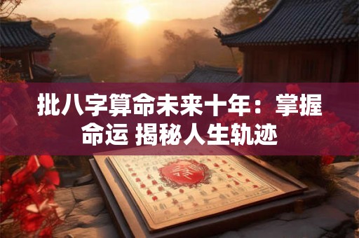 批八字算命未来十年：掌握命运 揭秘人生轨迹
