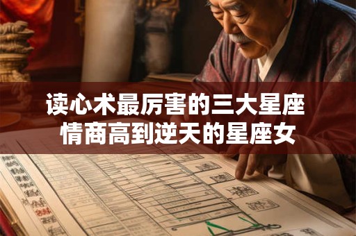 读心术最厉害的三大星座 情商高到逆天的星座女