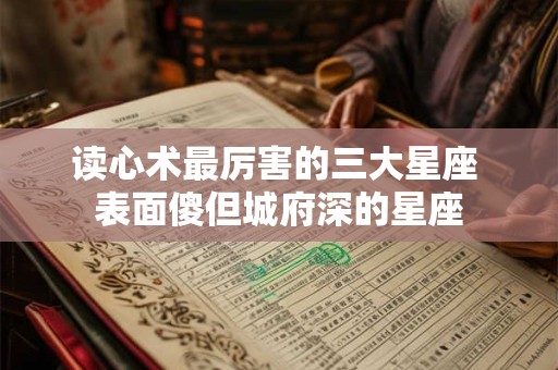 读心术最厉害的三大星座 表面傻但城府深的星座