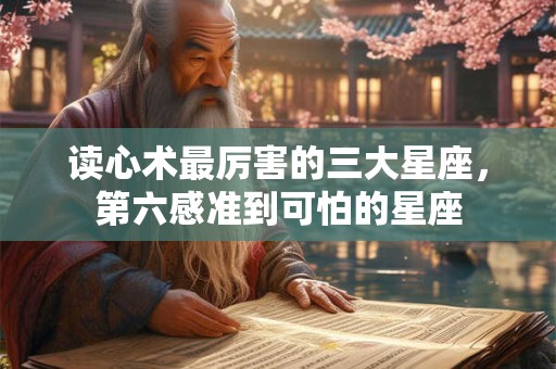 读心术最厉害的三大星座，第六感准到可怕的星座