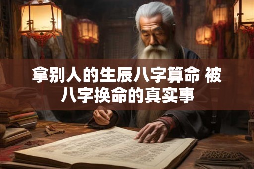 拿别人的生辰八字算命 被八字换命的真实事