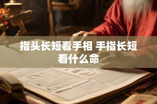 指头长短看手相 手指长短看什么命