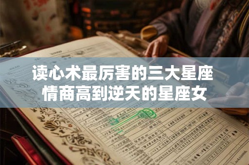 读心术最厉害的三大星座 情商高到逆天的星座女
