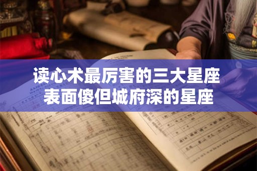 读心术最厉害的三大星座 表面傻但城府深的星座